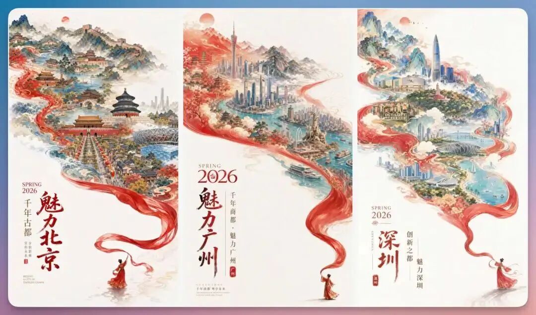 国潮城市文旅宣传海报案例