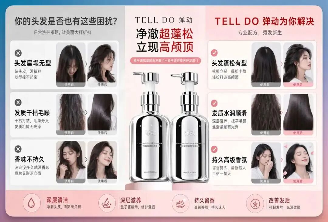 洗护品牌成分卖点详情页案例